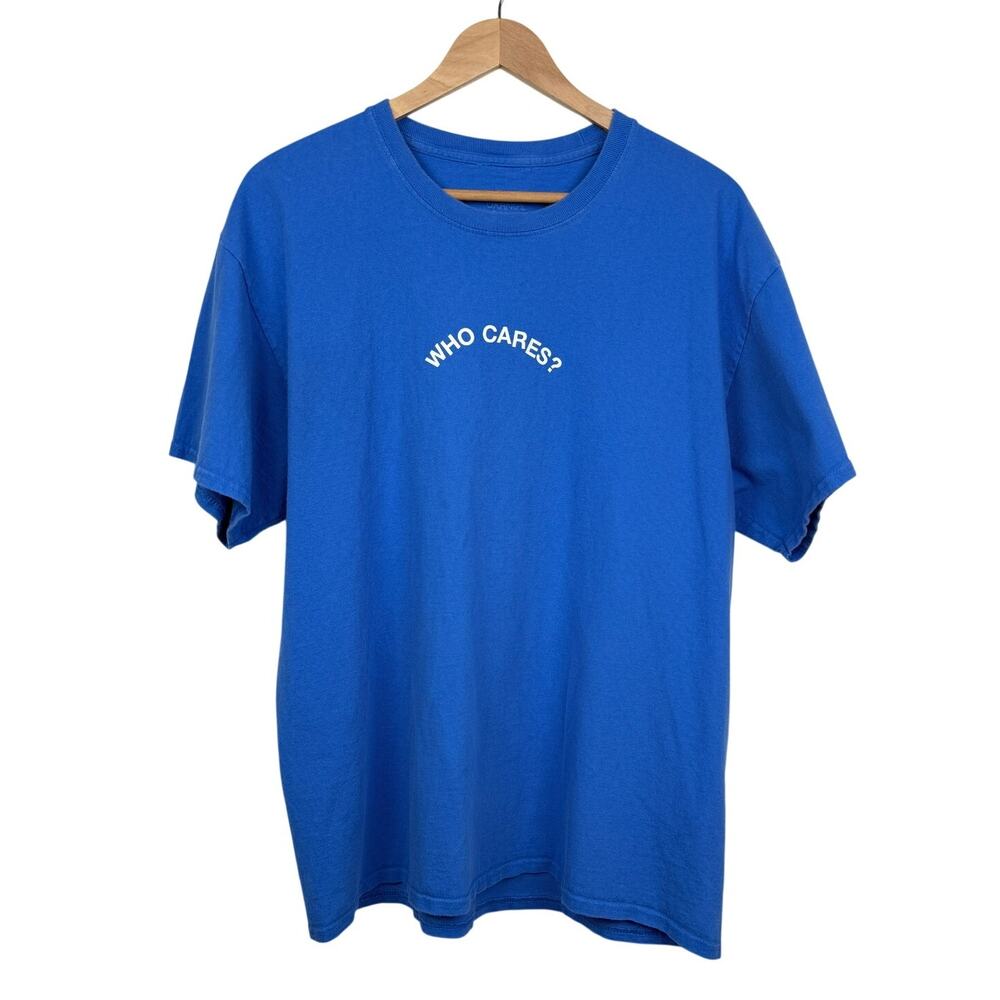Rex Orange County 'Who Cares?' Tour T Shirt Mens XL Blue 2022 Graphic Tee